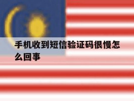 手机收到短信验证码很慢怎么回事