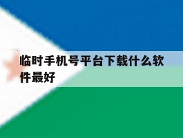 临时手机号平台下载什么软件最好