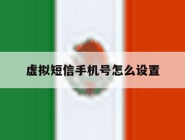 虚拟短信手机号怎么设置