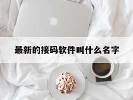 最新的接码软件叫什么名字