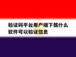 包含验证码平台用户端下载什么软件可以验证信息的词条