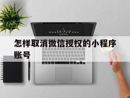 怎样取消微信授权的小程序账号