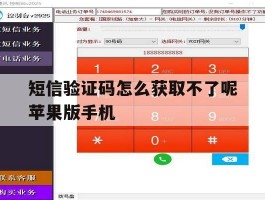 短信验证码怎么获取不了呢苹果版手机