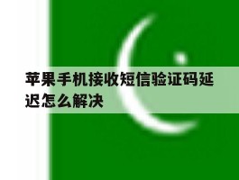 苹果手机接收短信验证码延迟怎么解决