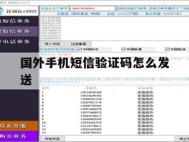 国外手机短信验证码怎么发送