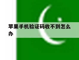 苹果手机验证码收不到怎么办