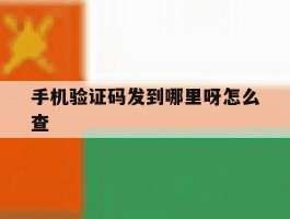 手机验证码发到哪里呀怎么查
