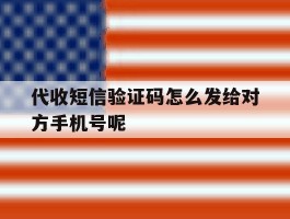 代收短信验证码怎么发给对方手机号呢