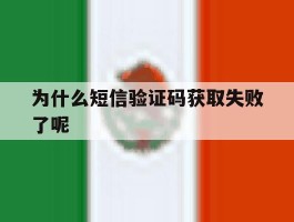 为什么短信验证码获取失败了呢