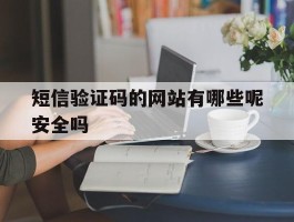 短信验证码的网站有哪些呢安全吗