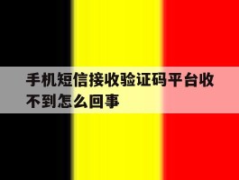 手机短信接收验证码平台收不到怎么回事