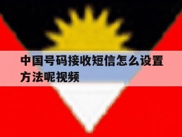 中国号码接收短信怎么设置方法呢视频