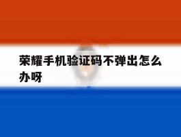 荣耀手机验证码不弹出怎么办呀