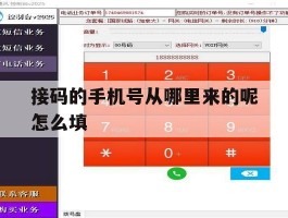 接码的手机号从哪里来的呢怎么填