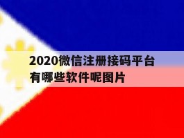 2020微信注册接码平台有哪些软件呢图片