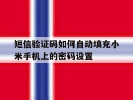 短信验证码如何自动填充小米手机上的密码设置的简单介绍