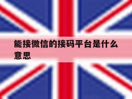 能接微信的接码平台是什么意思
