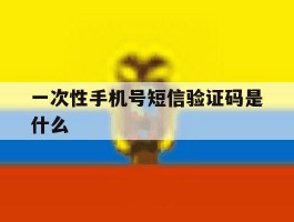 一次性手机号短信验证码是什么