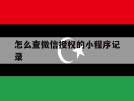 怎么查微信授权的小程序记录