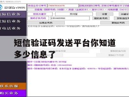 包含短信验证码发送平台你知道多少信息了的词条