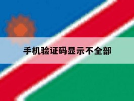 手机验证码显示不全部