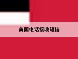 美国电话接收短信