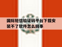国际短信验证码平台下载安装不了软件怎么回事的简单介绍