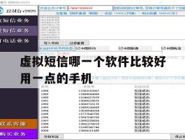 虚拟短信哪一个软件比较好用一点的手机的简单介绍