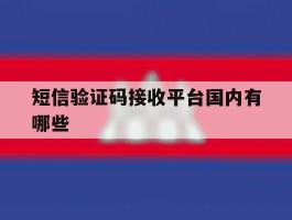 短信验证码接收平台国内有哪些