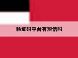 验证码平台有短信吗