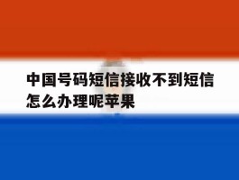 关于中国号码短信接收不到短信怎么办理呢苹果的信息