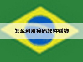 怎么利用接码软件赚钱