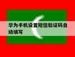 华为手机设置短信验证码自动填写