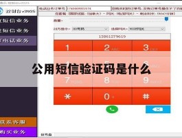 公用短信验证码是什么