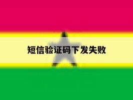 短信验证码下发失败