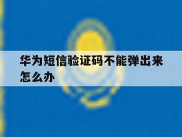 华为短信验证码不能弹出来怎么办