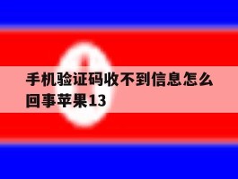 手机验证码收不到信息怎么回事苹果13的简单介绍