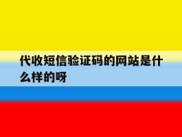 代收短信验证码的网站是什么样的呀的简单介绍