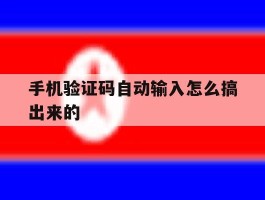 手机验证码自动输入怎么搞出来的