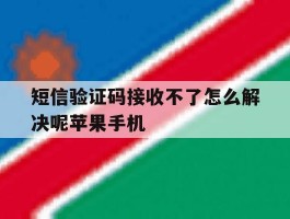 短信验证码接收不了怎么解决呢苹果手机的简单介绍