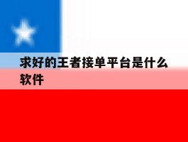 求好的王者接单平台是什么软件