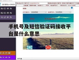 手机号及短信验证码接收平台是什么意思