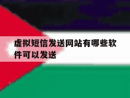 虚拟短信发送网站有哪些软件可以发送