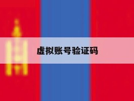 虚拟账号验证码