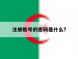 注册账号的密码是什么?