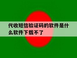 代收短信验证码的软件是什么软件下载不了
