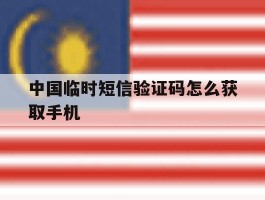 中国临时短信验证码怎么获取手机