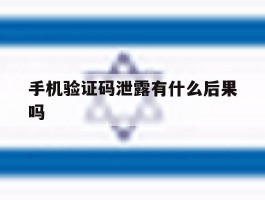手机验证码泄露有什么后果吗