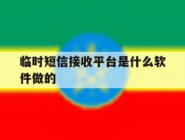 临时短信接收平台是什么软件做的