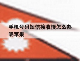 手机号码短信接收慢怎么办呢苹果